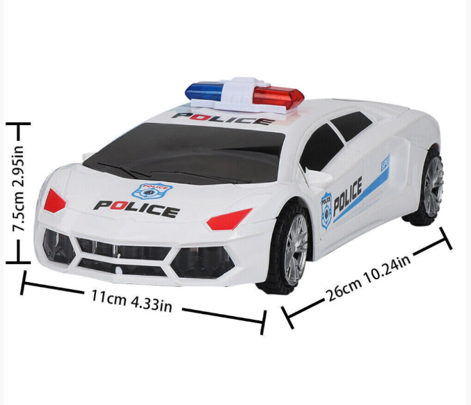 Autism Calming LED Police Car Toy with Music