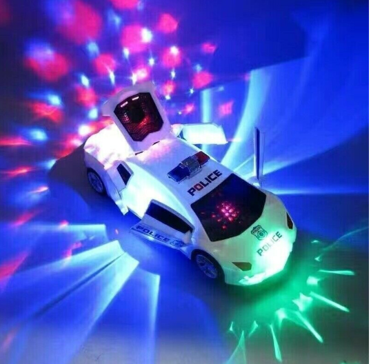 Autism Calming LED Police Car Toy with Music