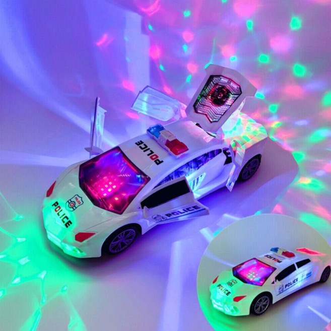 Autism Calming LED Police Car Toy with Music
