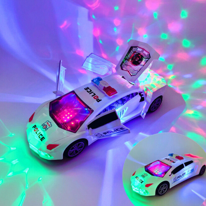 Autism Calming LED Police Car Toy with Music
