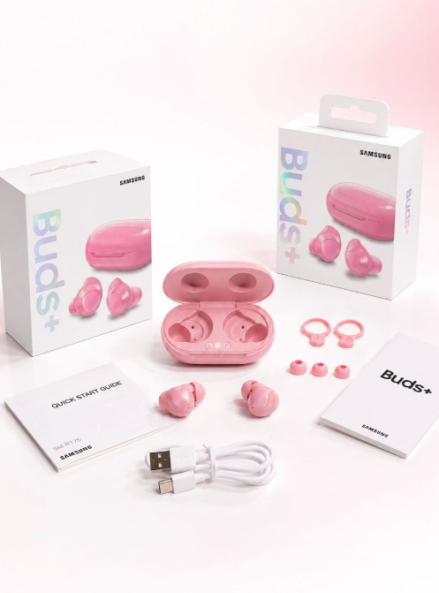 Pink Wireless Earbuds with Charging Case
