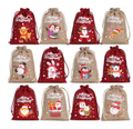 Christmas Drawstring Gift Bags