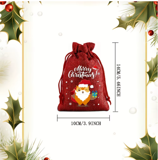 Christmas Drawstring Gift Bags