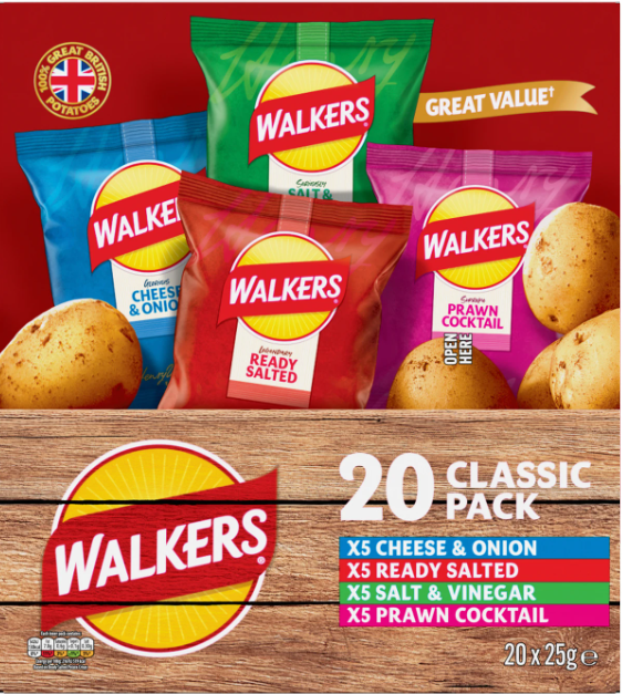 Walkers 20 Classic Variety Multipack Crisps