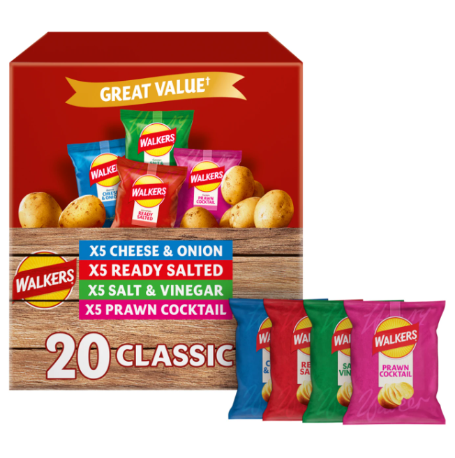 Walkers 20 Classic Variety Multipack Crisps