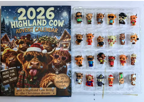 🐮🎄 Highland Cow 24-Day Advent Calendar 2026 🎄🐮