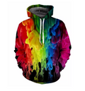Unisex 3D Colour Splash Graphic Hoodie