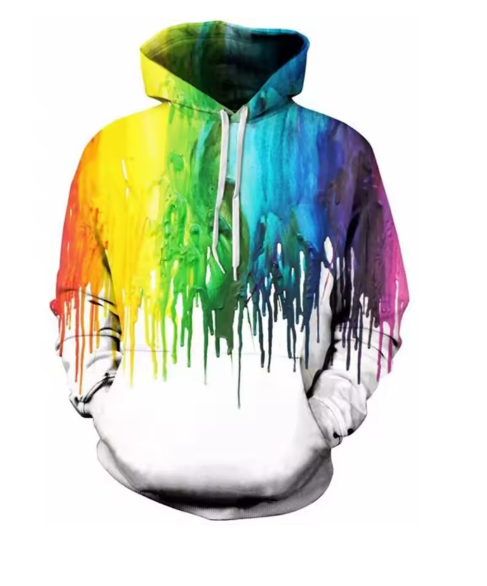 Unisex 3D Colour Splash Graphic Hoodie