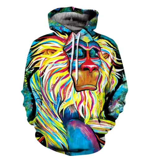 Unisex 3D Colour Splash Graphic Hoodie