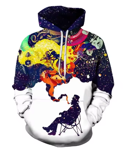 Unisex 3D Colour Splash Graphic Hoodie