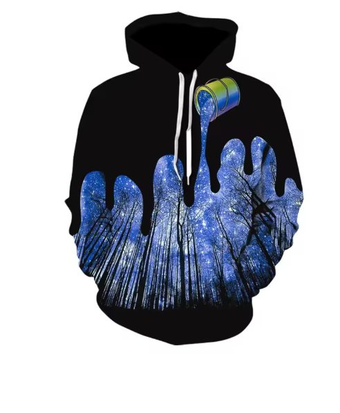 Unisex 3D Colour Splash Graphic Hoodie