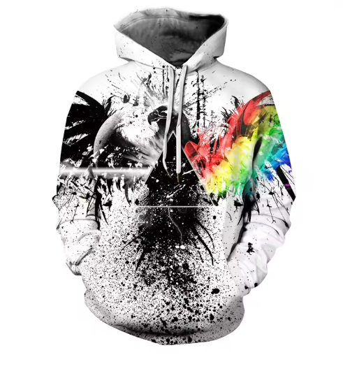 Unisex 3D Colour Splash Graphic Hoodie