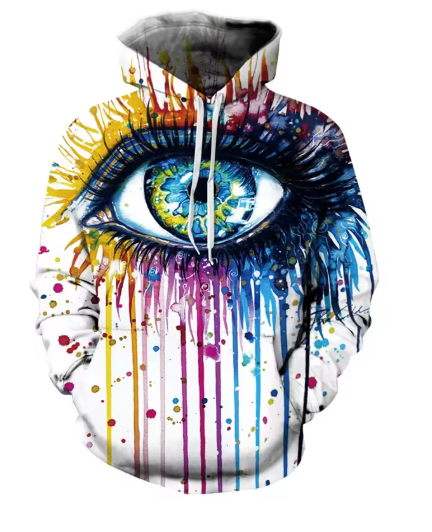 Unisex 3D Colour Splash Graphic Hoodie