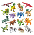 16PCS Jurassic Dinosaur World Minifigures Toys Fit Lego