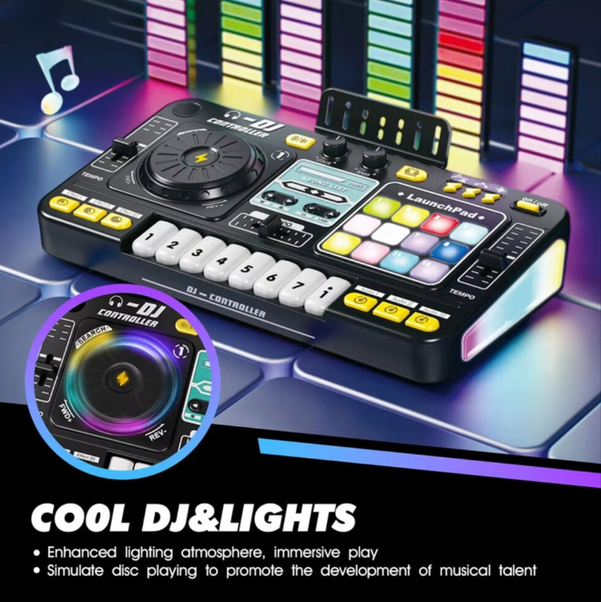 Children DJ Mixer Controller Electronic Organ DJ Player
