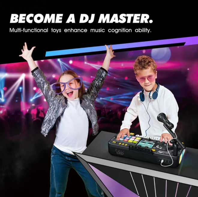 Children DJ Mixer Controller Electronic Organ DJ Player