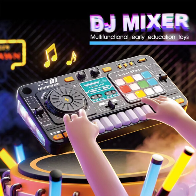 Children DJ Mixer Controller Electronic Organ DJ Player