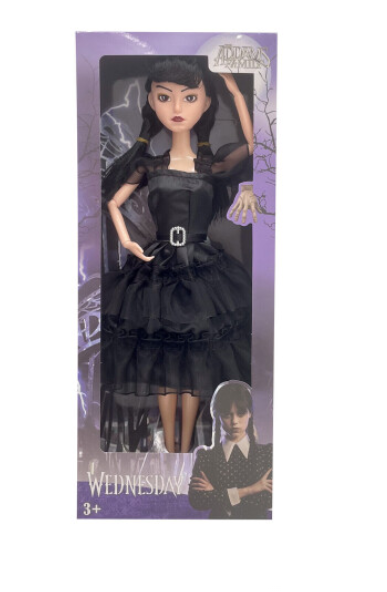 Wednesday Addams Style Fashion Doll – 3 Outfit Designs