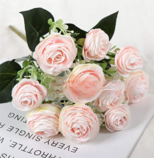 Artificial Flower Rose Bouquet With Silk Material