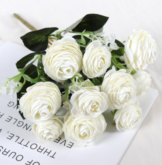 Artificial Flower Rose Bouquet With Silk Material