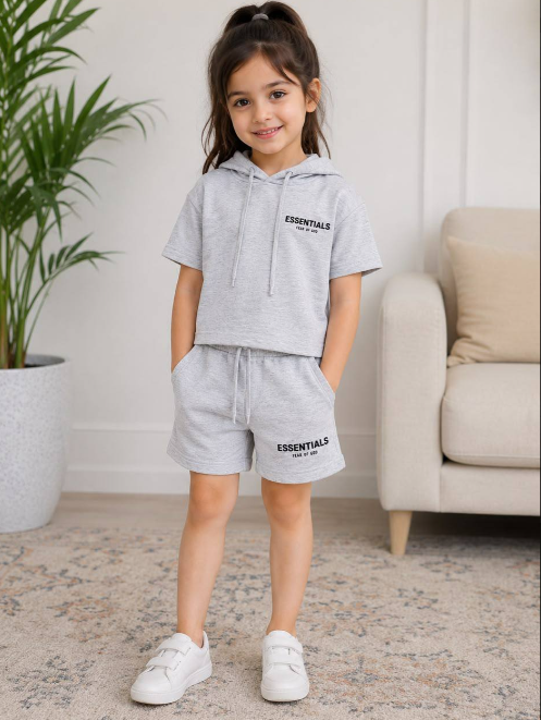 Kids Hooded Short Set
