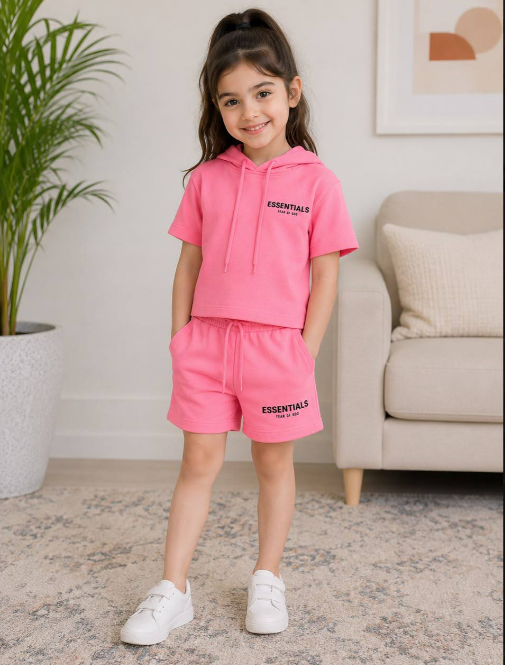 Kids Hooded Short Set