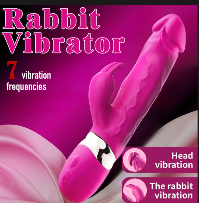 💗🔥 Dual-Motor Rabbit Vibrator – USB Rechargeable 🔥💗