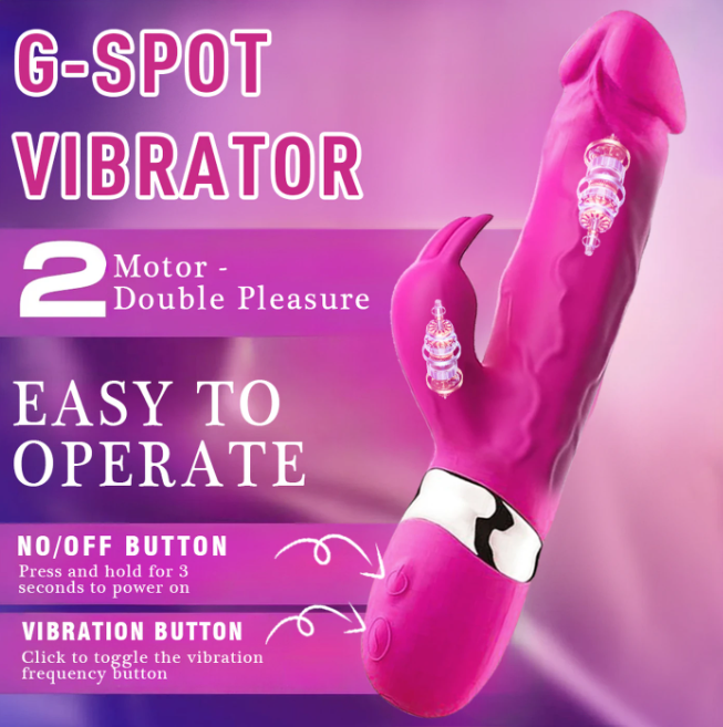 💗🔥 Dual-Motor Rabbit Vibrator – USB Rechargeable 🔥💗