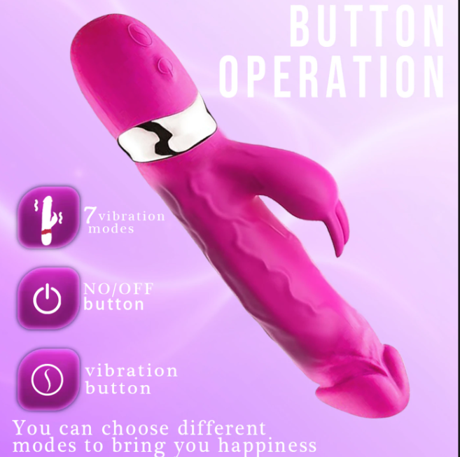 💗🔥 Dual-Motor Rabbit Vibrator – USB Rechargeable 🔥💗
