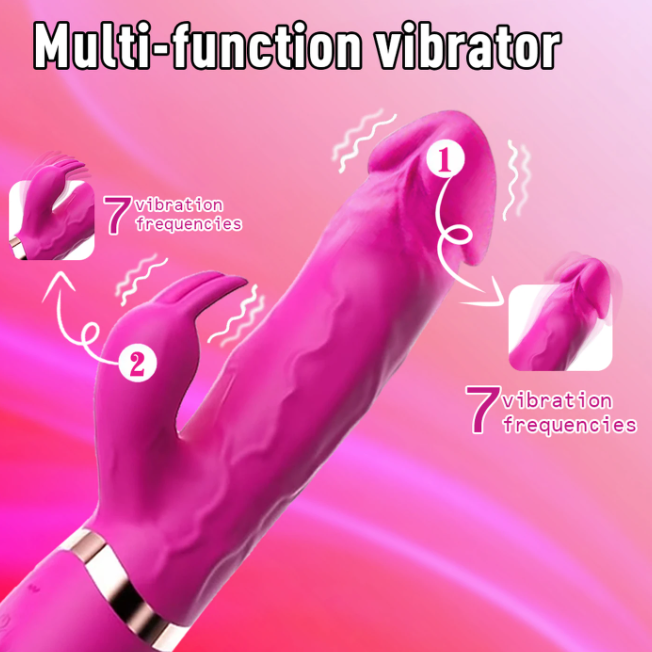 💗🔥 Dual-Motor Rabbit Vibrator – USB Rechargeable 🔥💗