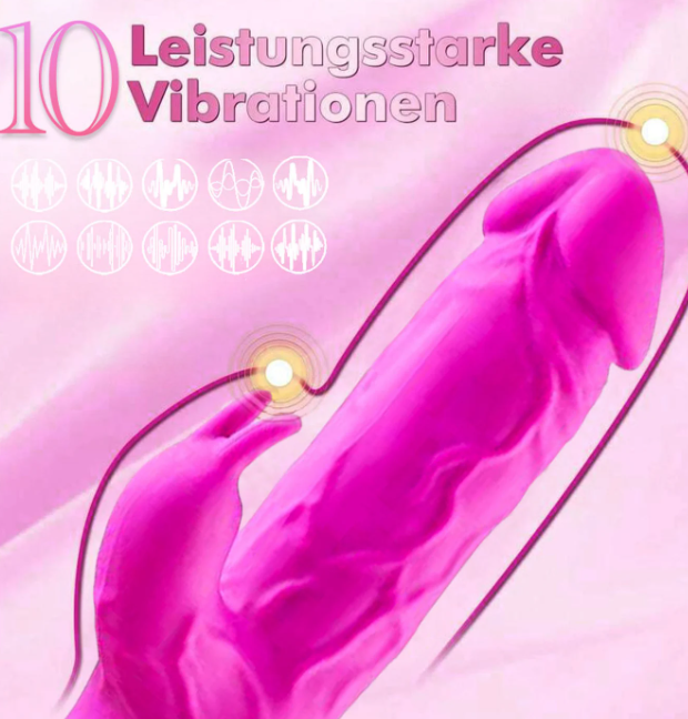 💗🔥 Dual-Motor Rabbit Vibrator – USB Rechargeable 🔥💗