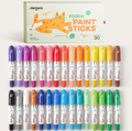 30 Colour Quick-Dry Paint Sticks – Mess-Free Kids’ Art Set