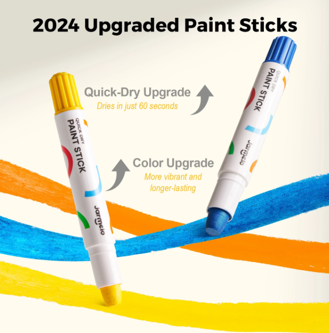 30 Colour Quick-Dry Paint Sticks – Mess-Free Kids’ Art Set