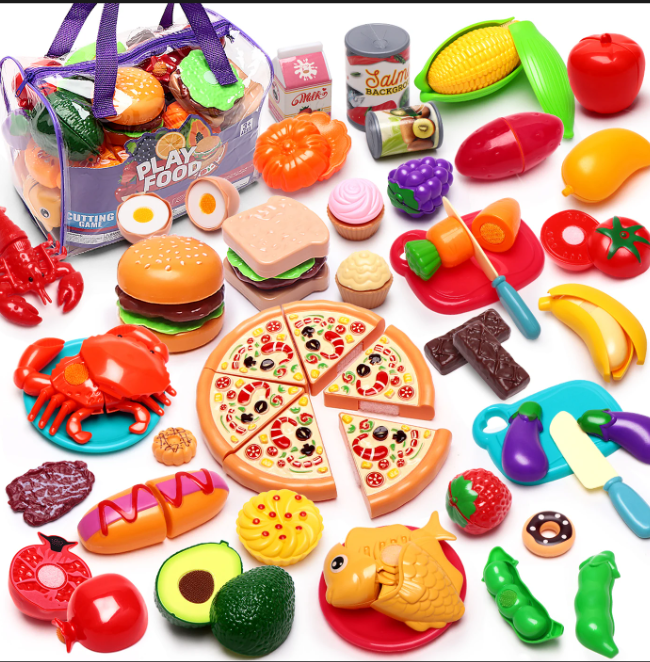 81-Piece Cutting Play Set with Storage Bag
