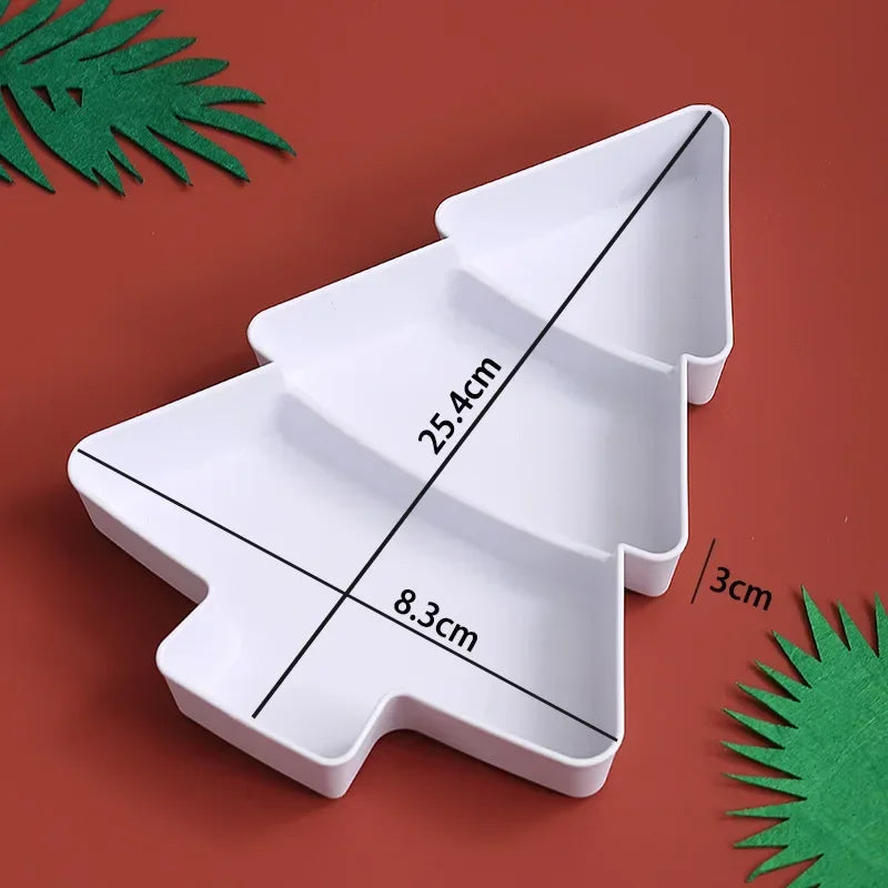 🌟 🎄✨ Christmas Tree Snack & Treat Serving Tray – 3 Compartment Festive Platter ✨🎄🌟