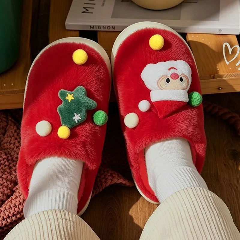 🌟 🎅❤️ Christmas Santa & Tree Cosy Slippers ❤️🎄🌟