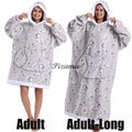 🌟 Adults' Oversized Hooded Blanket – Cosy Printed Wearable Blanket 🌟