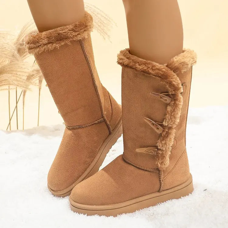 🌟 Ladies Cosy Faux Fur Lined Winter Toggle Boots 🌟