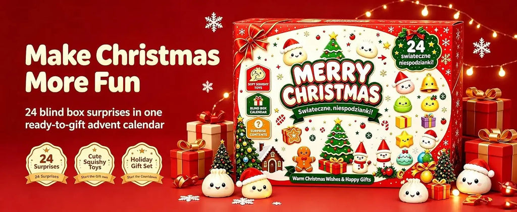 🌟 24-Day Christmas Dumpling Squishy Advent Calendar 2026 – Sensory Fidget Countdown 🌟
