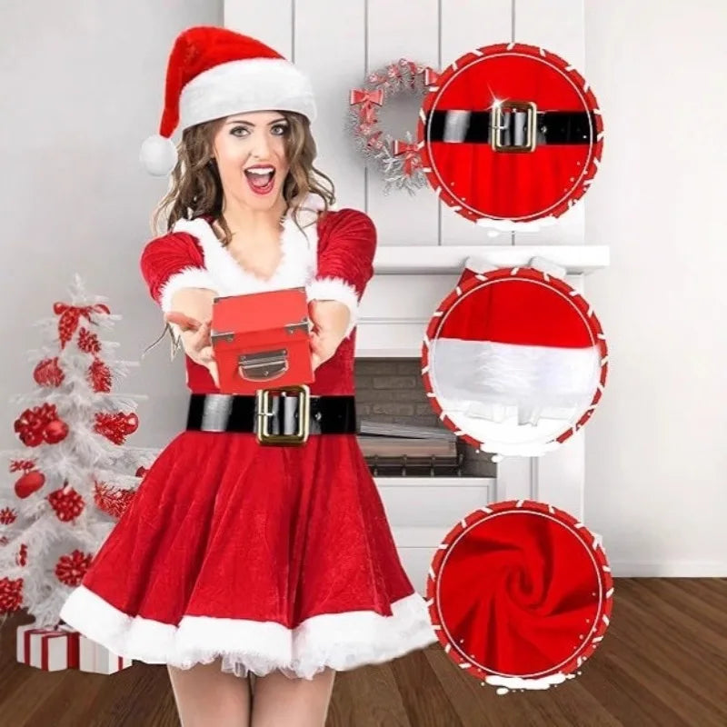 🌟 Ladies Christmas Mrs Claus Fancy Dress Costume 🌟