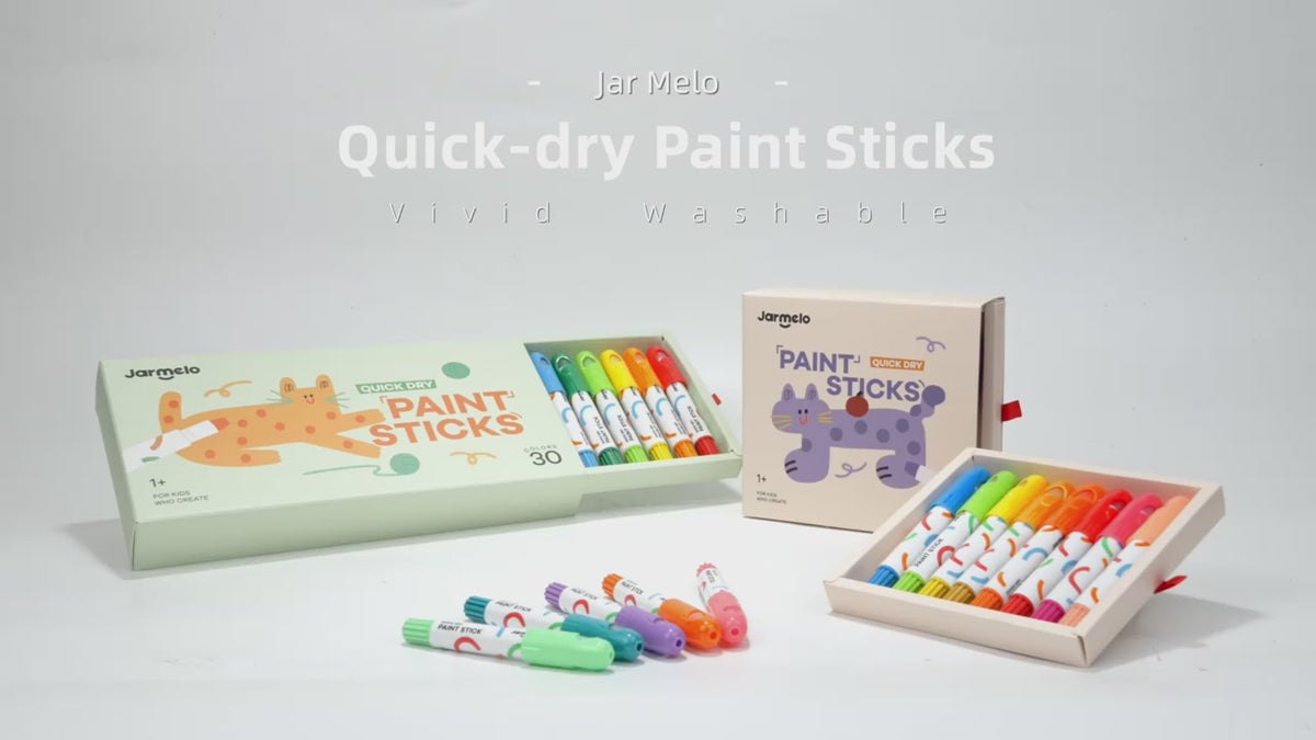 30 Colour Quick-Dry Paint Sticks – Mess-Free Kids’ Art Set