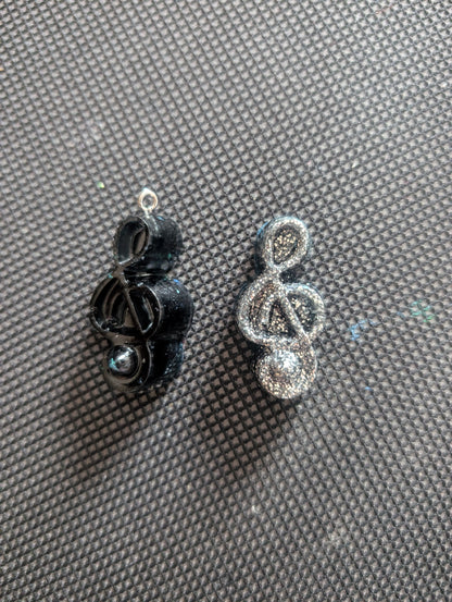 Music notes keyring